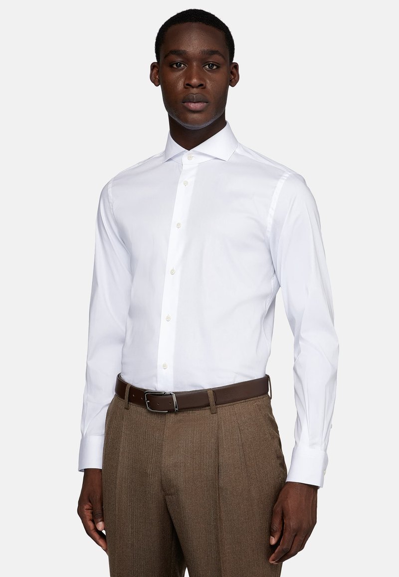 Boggi Milano SLIM FIT STRETCH - Dalykiniai marškiniai - white