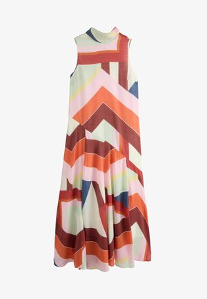 Next, REGULAR FIT - SLEEVELESS HIGH NECK ASYMMETRICAL OCCASSION DRESS - Gallakjole - multi stripe print