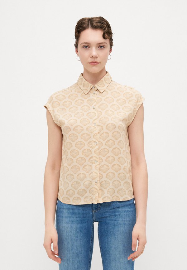 ONLNOVA LIFE VIS CLAY SHIRT - Hemdbluse - biscotti
