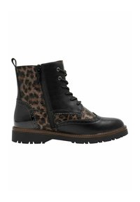 s.Oliver Lace-up ankle boots - leopard comb.