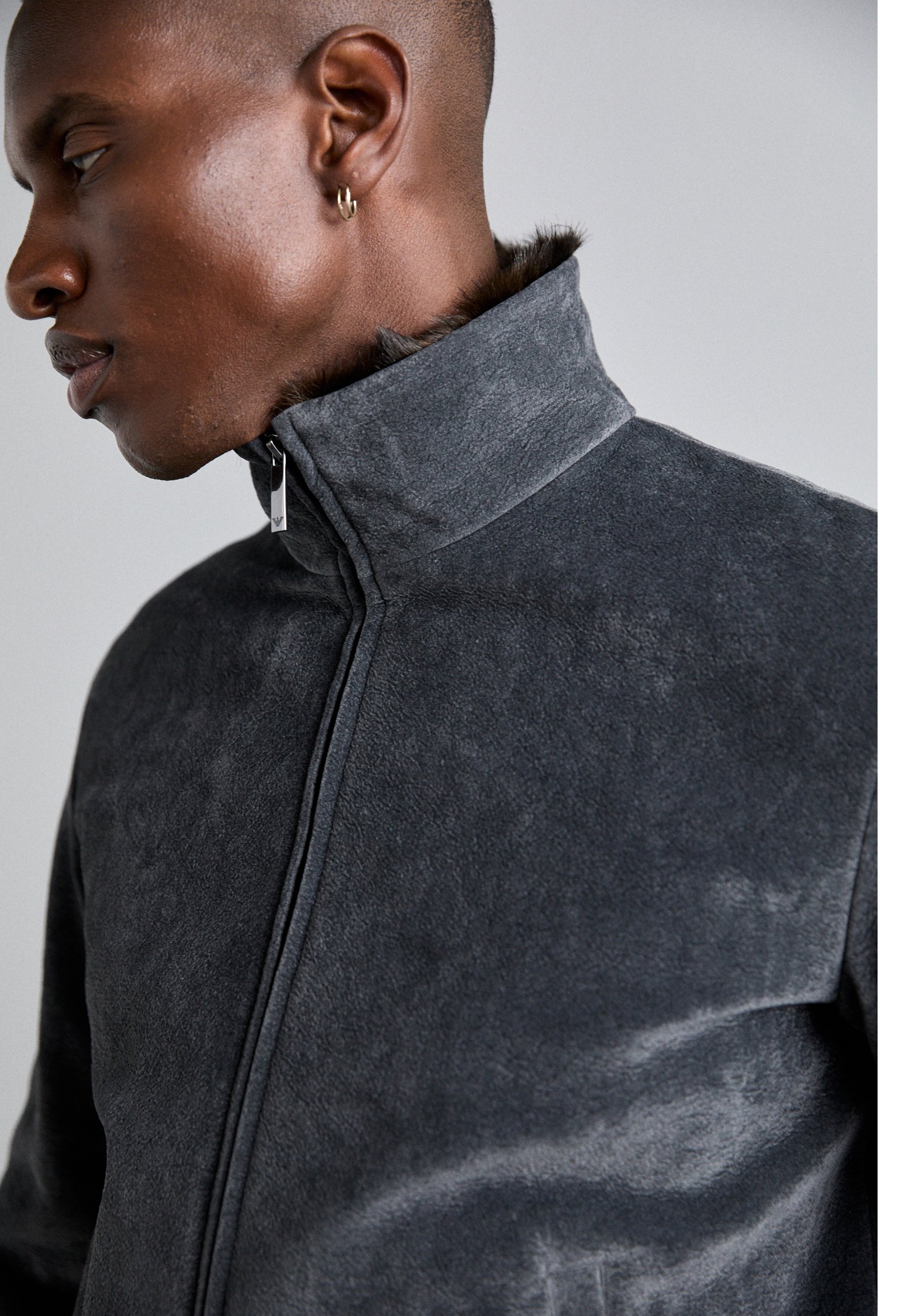 Emporio Armani BLOUSON - Bomber Jacket - antracite/anthracite