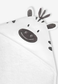 JoJo Maman Bébé HOODED FOX STANDARD - Telo da bagno - white zebra