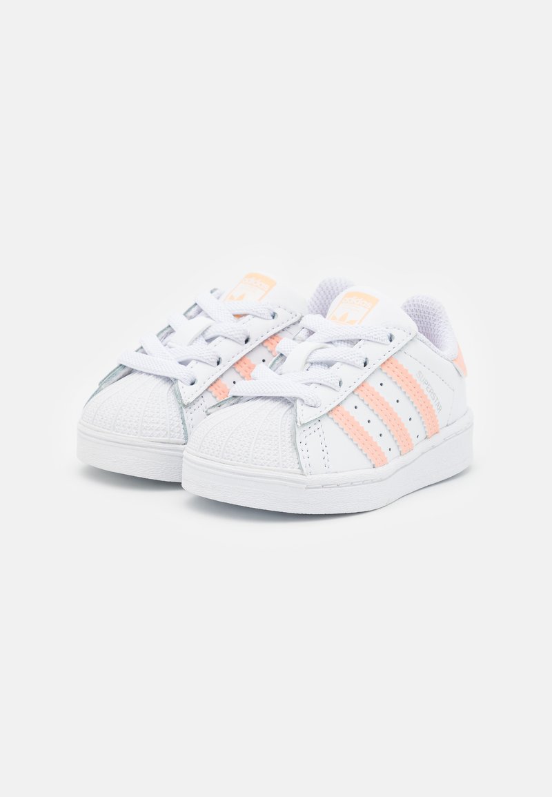 adidas Originals SUPERSTAR UNISEX - Trainers - footwear white/haze coral/white  - Zalando.co.uk