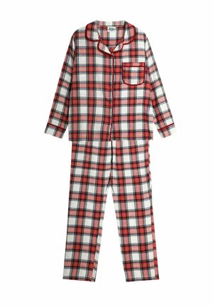 CHECK  SET REGULAR FIT - Pyjama set - cream