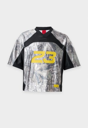 Jordan, Μπλουζάκι με στάμπα - white/black/bright citron