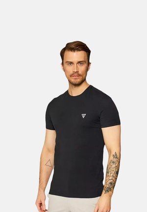 Guess, PACK X2 LOGO TRIANGLE - T-shirt basique - black