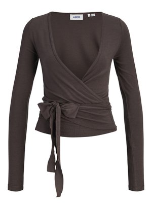 JJXX JXLUNA WRAP LS  - Tops ar garām piedurknēm - seal brown