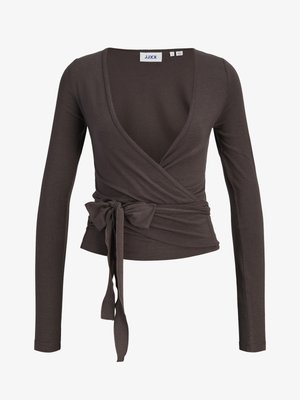 JJXX JXLUNA WRAP LS - Ilgarankovis viršutinės dalies drabužis - seal brown