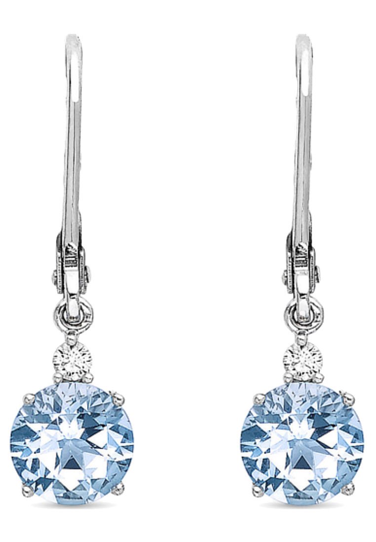 CHRIST Ohrringe blue/white gold/blau