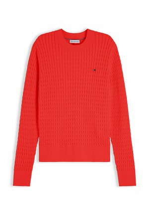 Tommy Hilfiger, CABLE FINE - Pullover - fire red
