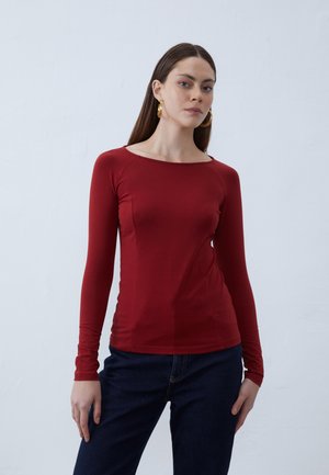 2 PACK - Long sleeved top - dark blue/bordeaux