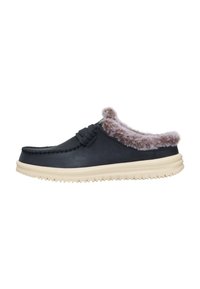 HEYDUDE WENDY NXT MULE LEATHER COZY - Pantuflas - black black