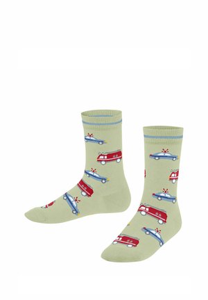 POLICE AND FIRE CARS - Chaussettes - jade