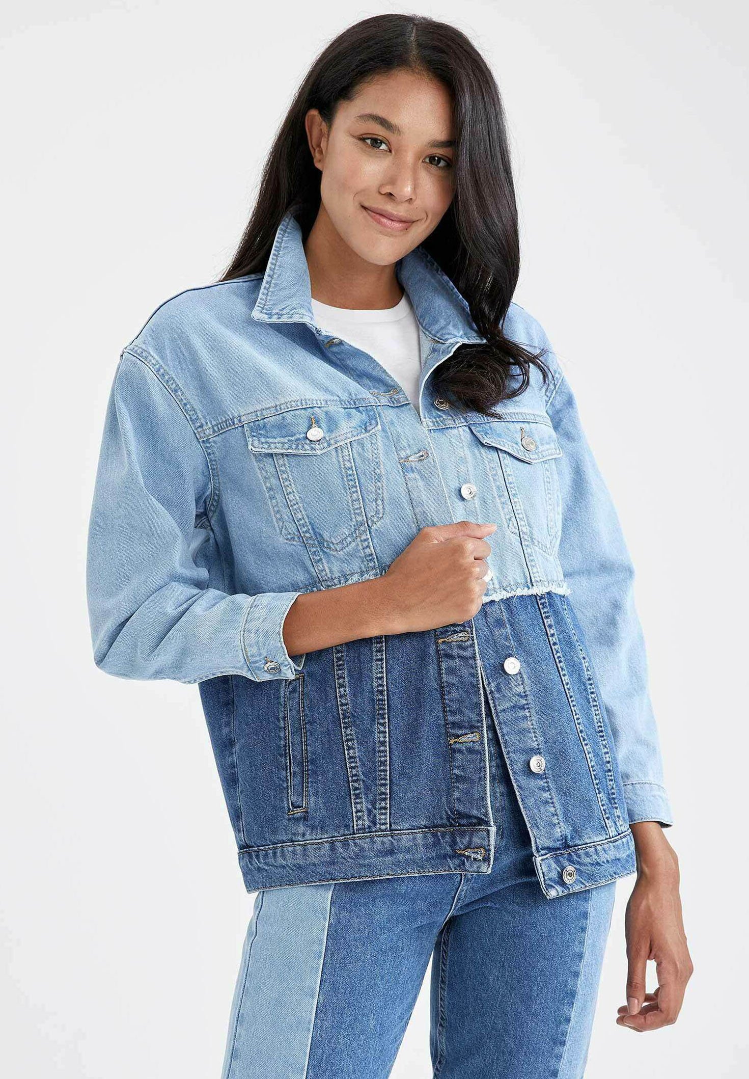 a brand denim jacket