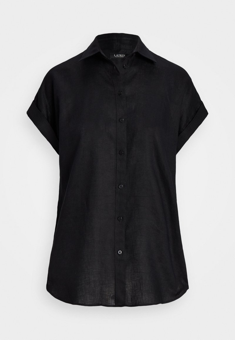 Lauren Ralph Lauren RELAXED FIT LINEN SHORT SLEEVE SHIRT - Užsagstoma palaidinė - black