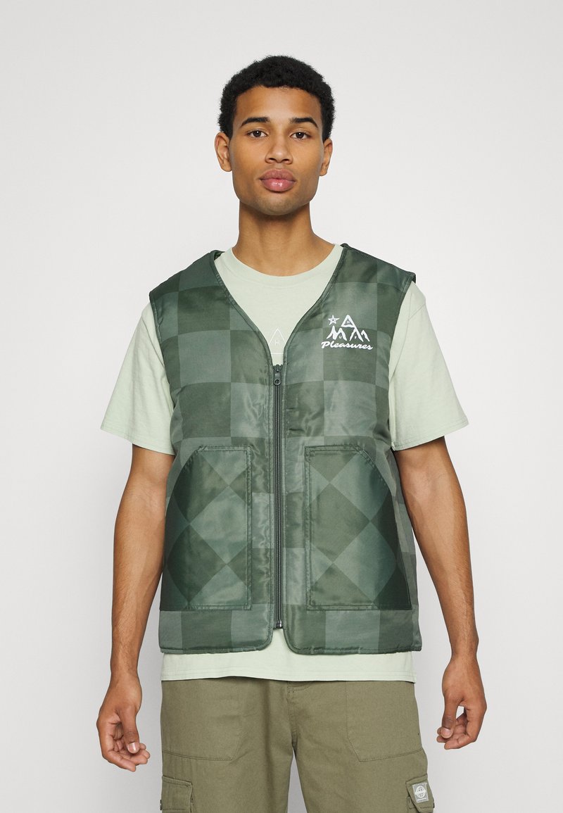 Herren Leichte Jacken | HUF HUF X PLEASURES MIDLAND VEST Weste olive/oliv - VO37042 Herren Leichte Jacken | HUF HUF X PLEASURES MIDLAND VEST Weste olive/oliv - VO37042