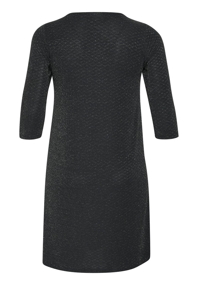 Kaffe Curve Jumper dress - black glitter jersey/black - Zalando.ie