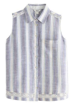 Next REGULAR FIT - SLEEVELESS - Skjortebluser - blue white stripe