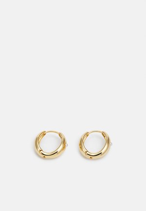 Tapered Domed Hoop Pale Gold