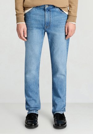 LUNGO TINTA UNITA - Jeans a sigaretta - blu denim medio