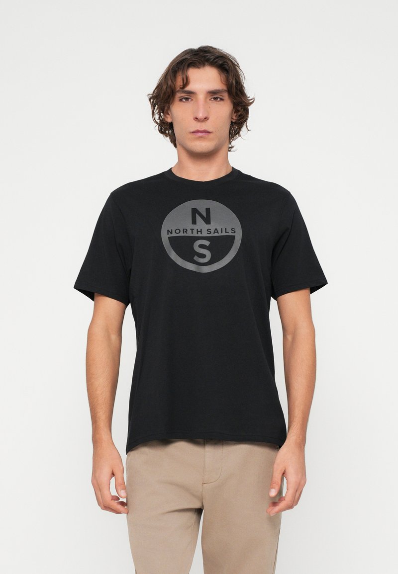North Sails T-shirt print zwart