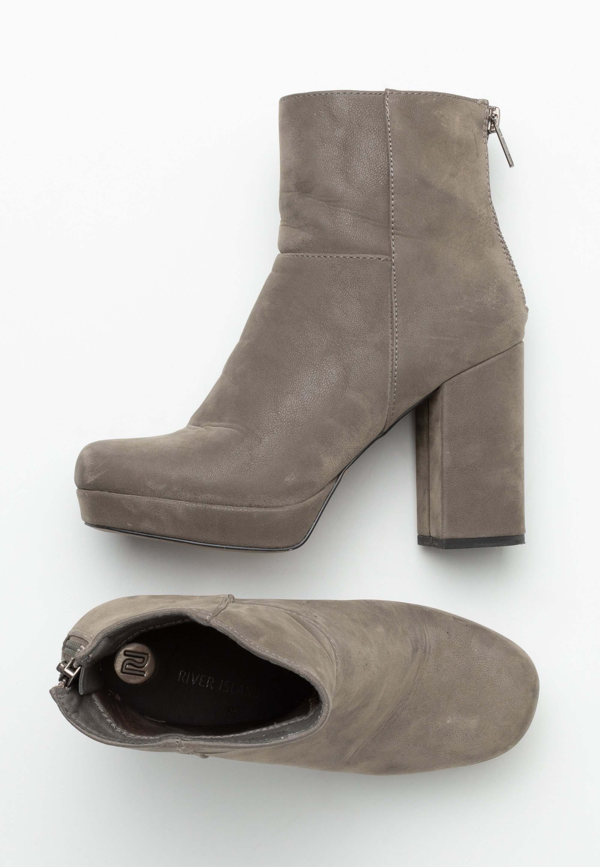 River Island Heeled Boots Grey River Island High Heeled Ankle