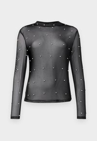 VIBRAVE TOP - Pitkähihainen paita - black detail/white pearls