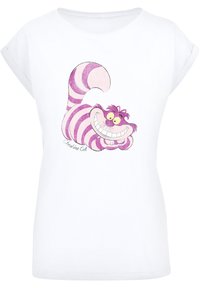 T-Shirt white/weiß DISNEY ALICE WUNDERLAND - IM - CHESHIRE CAT print F4NT4STIC