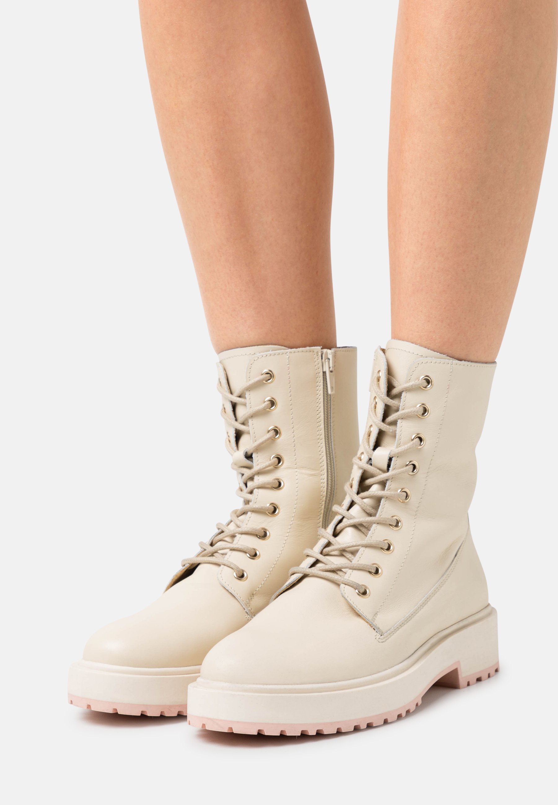 Anna Field LEATHER - Botines con plataforma - beige - Zalando.es