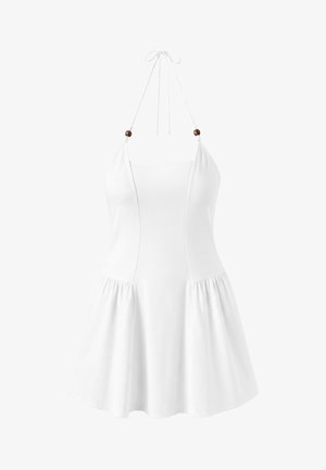 Stradivarius, BEADED A-LINE DRESS - Denné šaty - beige