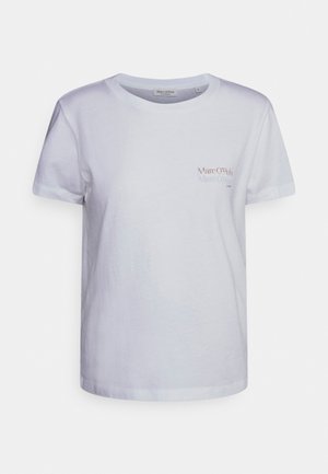SHORT SLEEVE PLACED PRINT - Triko s potiskem - white