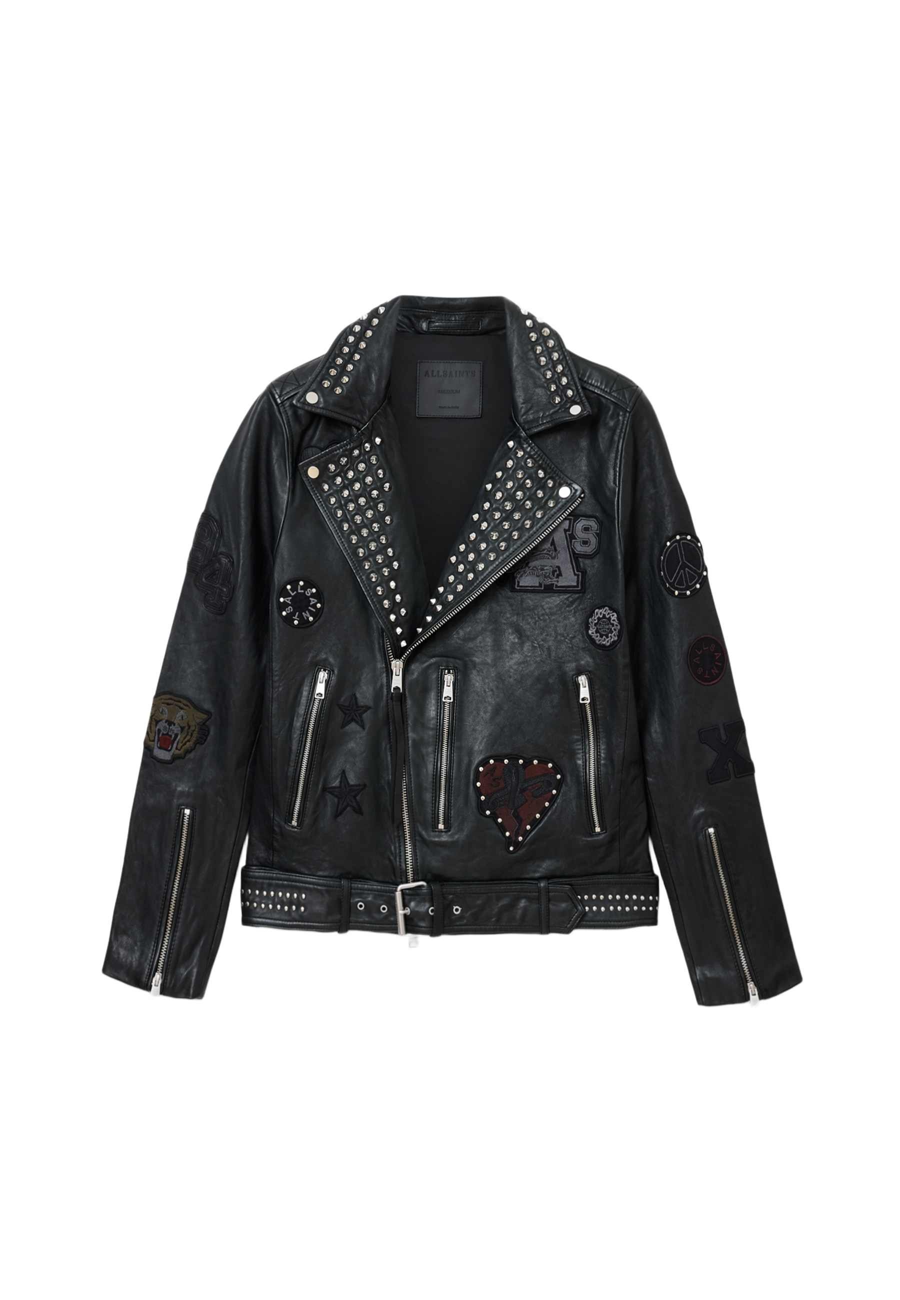 AllSaints COLE BIKER - Leather jacket - black - Zalando