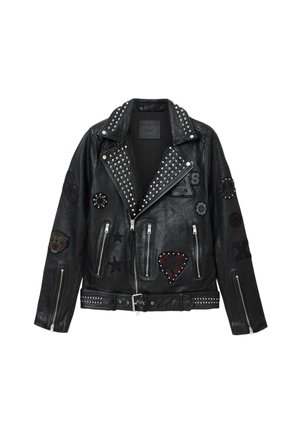 AllSaints COLE BIKER - Kožená bunda - black