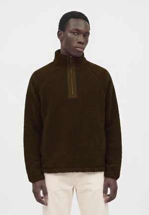 Les Deux, HALF ZIP  - Поларен пуловер - brown