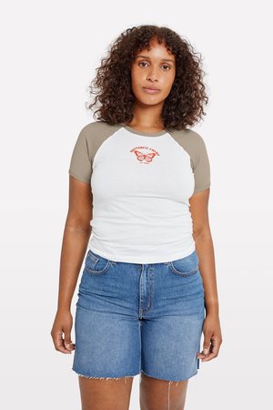 Envii ENMOLLY SS RAGLAN TEE 7143 - T-shirt imprimé - white