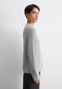 Marc O'Polo RAGLAN LONGSLEEVE ROUND NECK - Pulover - mid stone melange