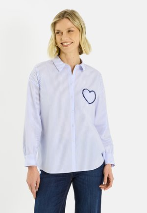 BRODÉE À RAYURES - Blusa - bleu