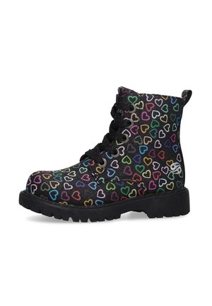 Schnürstiefelette - schwarz/multi
