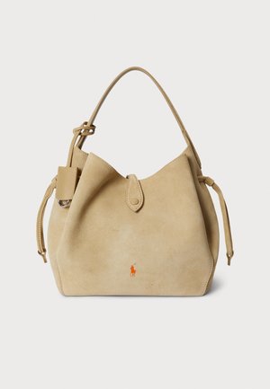 POLO PLAY SUEDE DRAWSTRING BAG - Käsilaukku - cashew