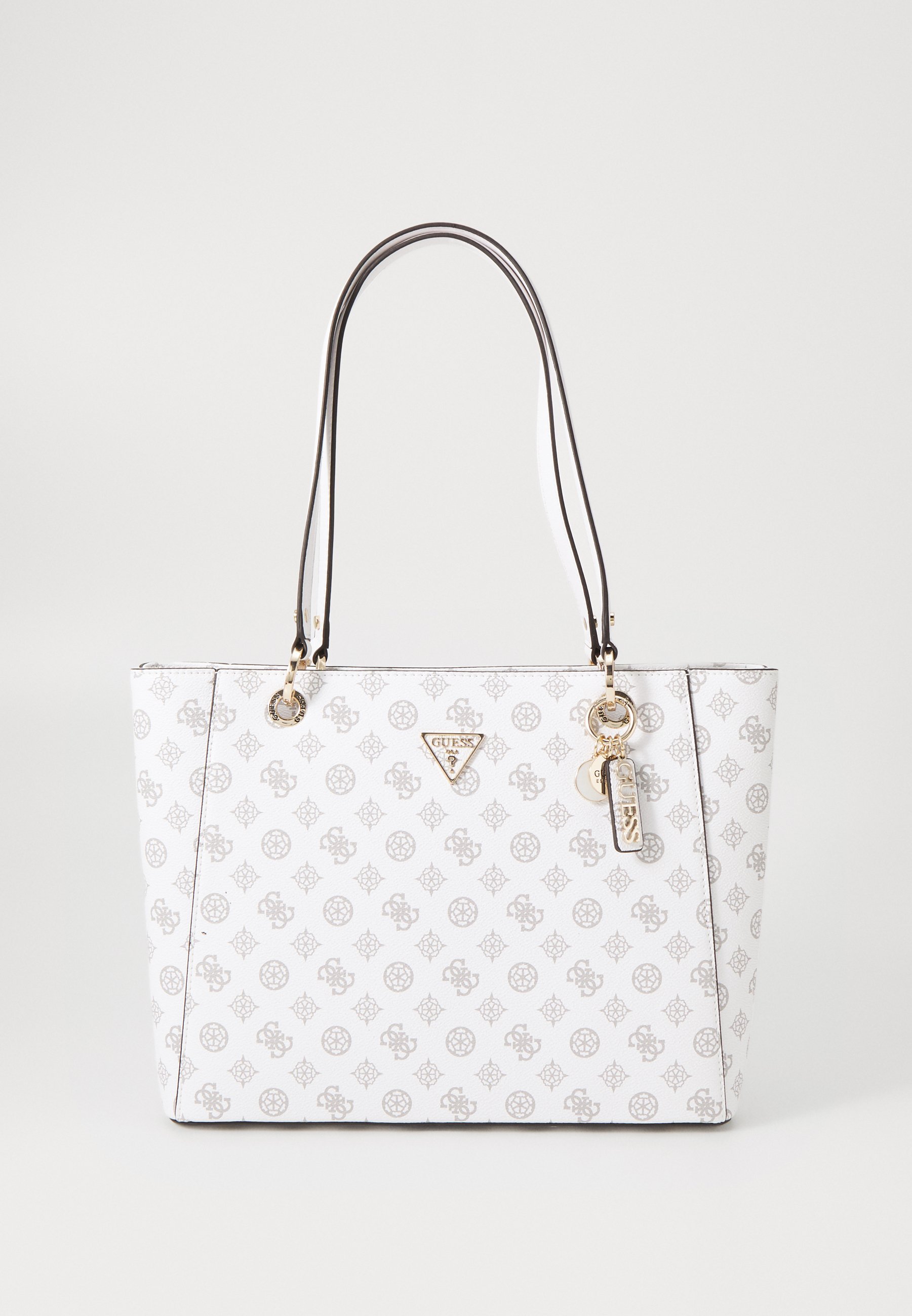 Borsa GUESS Noelle II Tote – Bianco Logo – 35x26x11 Cm – Con Pochette E Dustbag