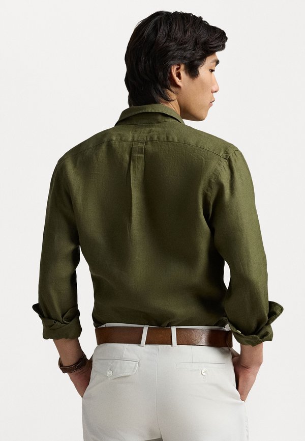 SLIM FIT LINEN SHIRT - Shirt - new olive4