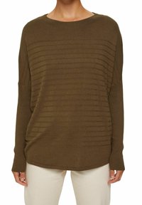 Esprit Stickad tröja - metallic green