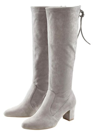 High heeled boots - grau