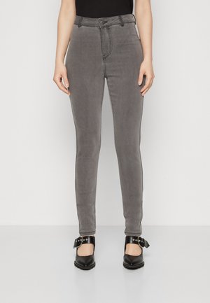 NMELLA SUPER  - Oprijete (skinny) kavbojke - dark grey denim