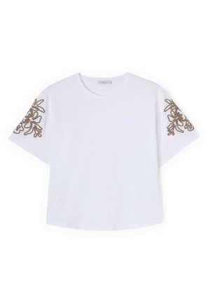 Motivi, T-SHIRT CON RICAMI FLOREALI - Camiseta estampada - bianco