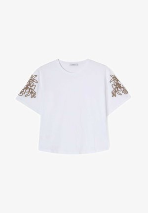 Motivi, T-SHIRT CON RICAMI FLOREALI - Camiseta estampada - bianco
