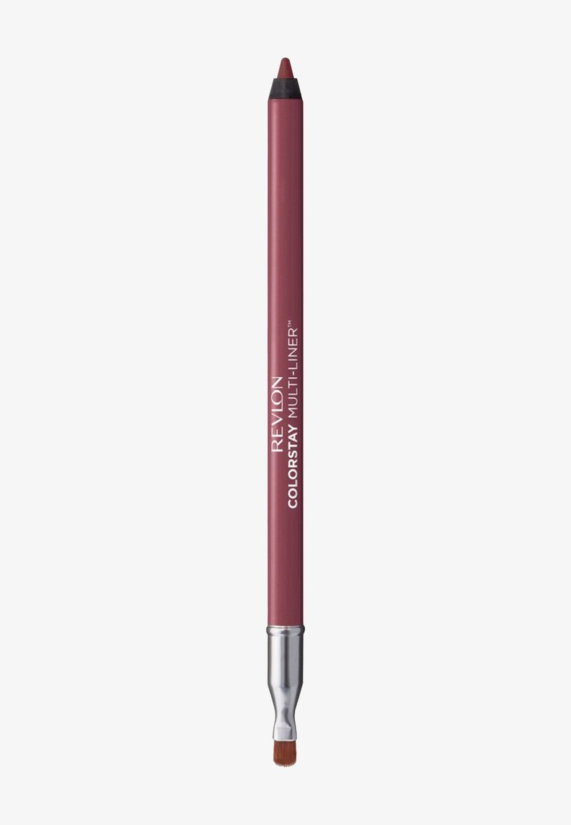 Revlon ColorStay Multi-Liner au design cylindrique mince, teinte rose, avec une mine rétractable et un pinceau intégré à l'extrémité.