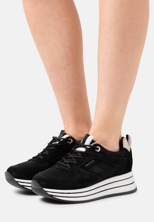 LEATHER - Baskets basses - black