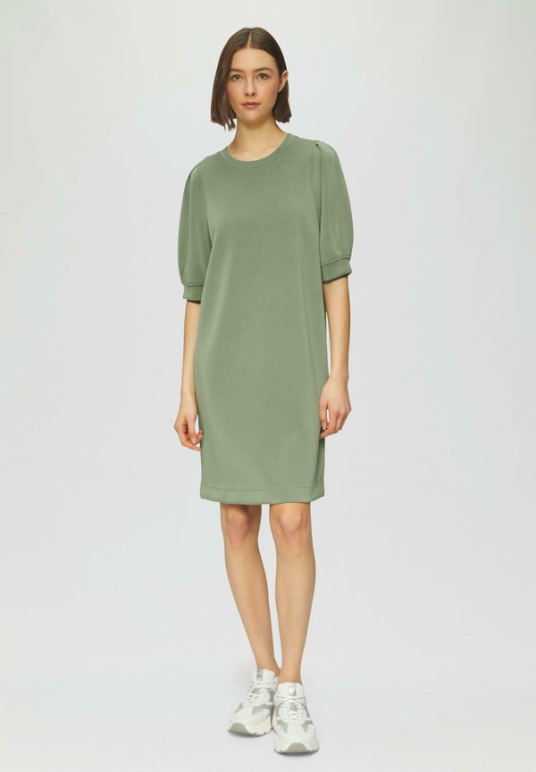 Freizeitkleid - dunkles salbeigrün