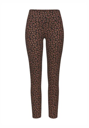 Leggings - Trousers - schwarz leo